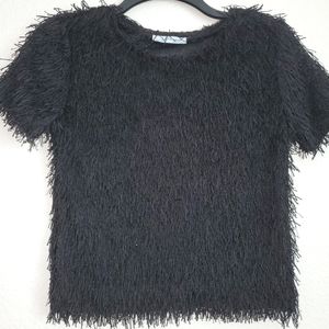 Black ZARA top